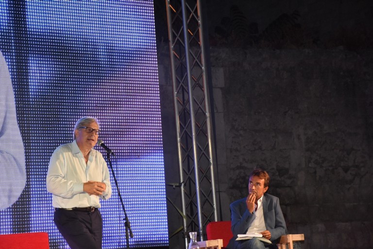 Vittorio Sgarbi a Libro nel Borgo Antico 2018. <span>Foto Luca Ferrante</span>