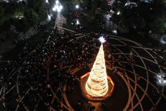 Illuminato l'albero di Natale in piazza Vittorio Emanuele II