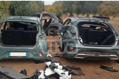 Auto cannibalizzate in un fondo agricolo a Bisceglie