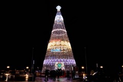 Il lungomare di Bari risplende per Natale grazie all'albero di Megamark