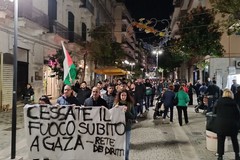 In piazza a Bisceglie per l'immediato cessate il fuoco su Gaza