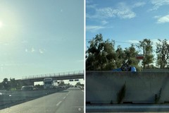 Incidente sulla SS16bis, all'altezza di Bisceglie Nord: un'auto capovolta