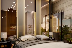 Design d'interni moderno nell'arredamento per hotel