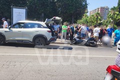 Tamponamento auto-moto in via Imbriani, un ferito