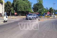 Incidente auto-moto alla rotatoria di via Sant’Andrea
