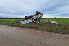Incidente stradale sulla SP Andria-Bisceglie: un veicolo ribaltato