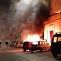 Auto in fiamme in zona Seminario