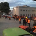 Massiccia partecipazione di gilet arancioni biscegliesi alle manifestazioni di Bari