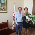 Il sindaco Angarano riceve Elena Di Liddo a Palazzo San Domenico