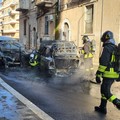 Incendio a Bisceglie, vigili del fuoco intervengono in via Abate Bruni