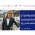 Il fisico biscegliese Pantaleo Raimondi vince il prestigioso Gersh Budker prize