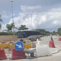 Nuova rotatoria in costruzione su via Giovanni Bovio