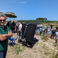 Il sindaco Angelantonio Angarano sul set della fiction  "Storia di una famiglia perbene "