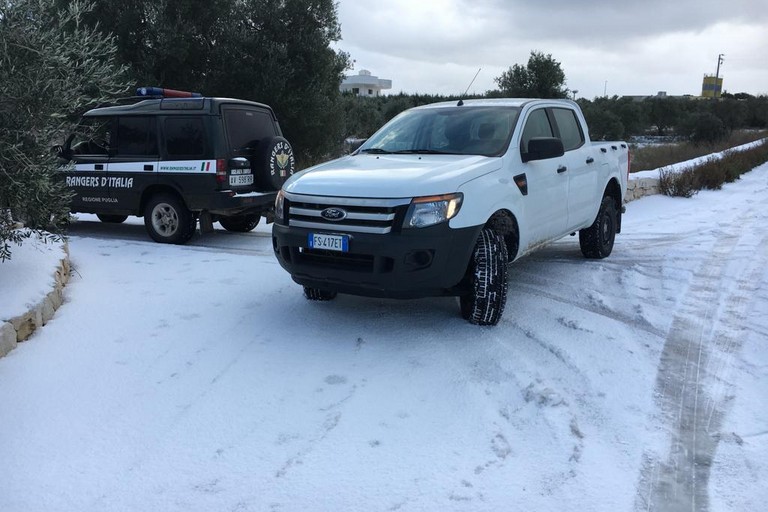 Rangers d'Italia in azione sulla strada provinciale 85 Bisceglie-Ruvo-Corato