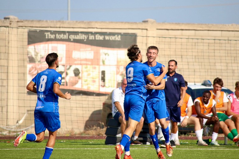 Unione Calcio Bisceglie, esultanza. <span>Foto Cristina Pellegrini</span>