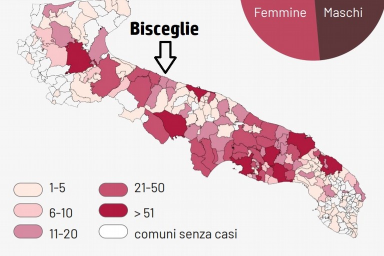 Mappa degli attualmente positivi comune per comune aggiornata al 30 giugno