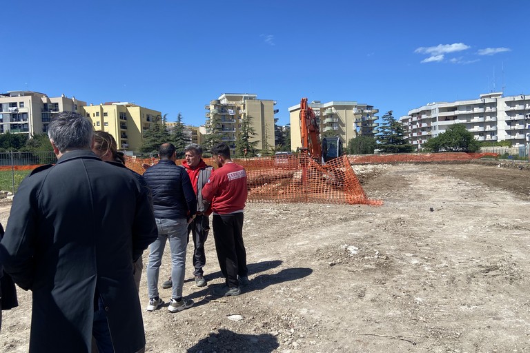 Cantiere del nuovo asilo nido in via Padre Kolbe