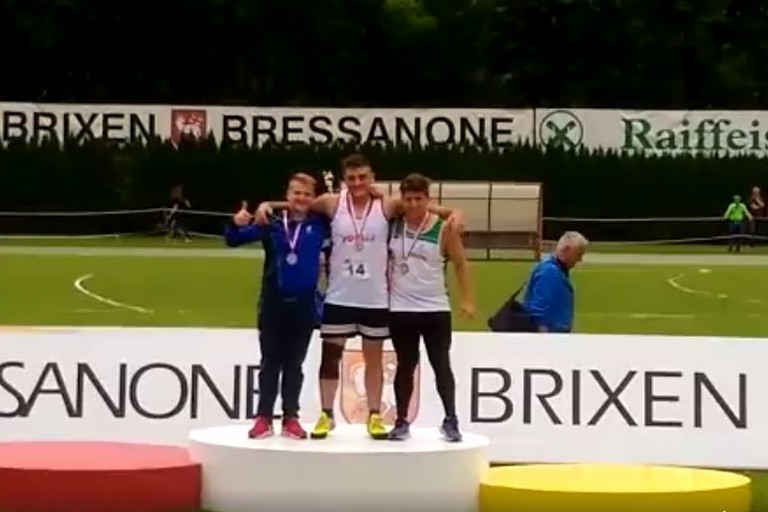 Carmelo Musci vincitore della gara di lancio del peso a Bressanone