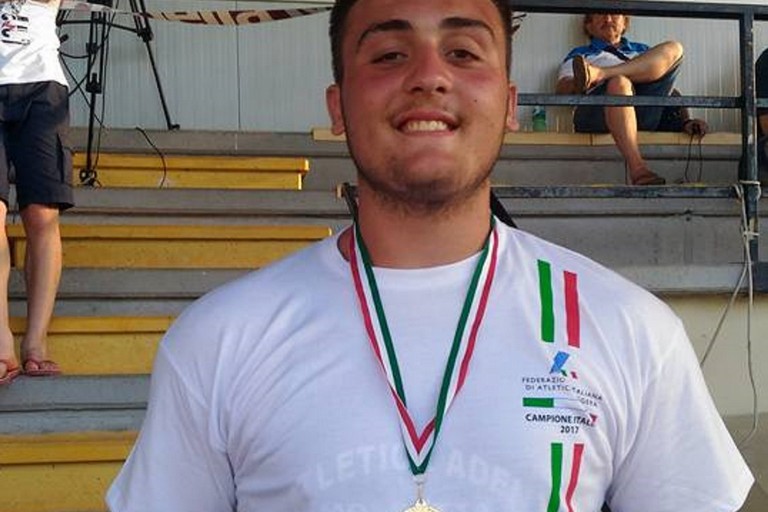 Carmelo Musci campione italiano Allievi nel peso e nel disco