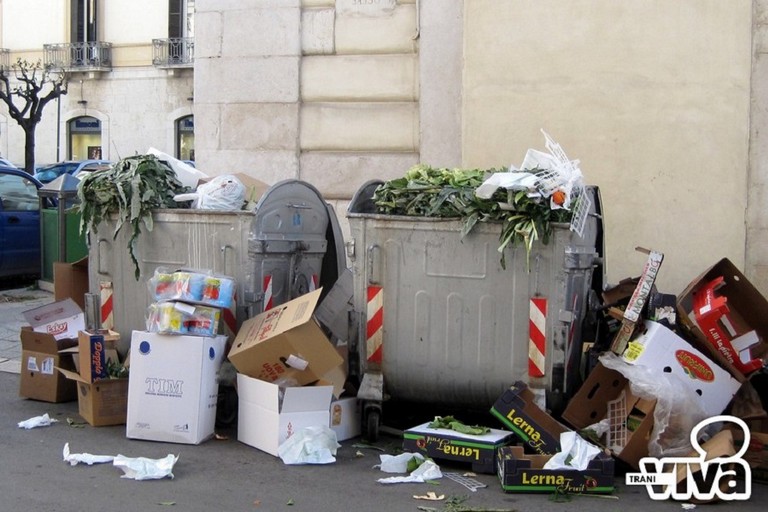 Cassonetto dei rifiuti a Trani (repertorio)