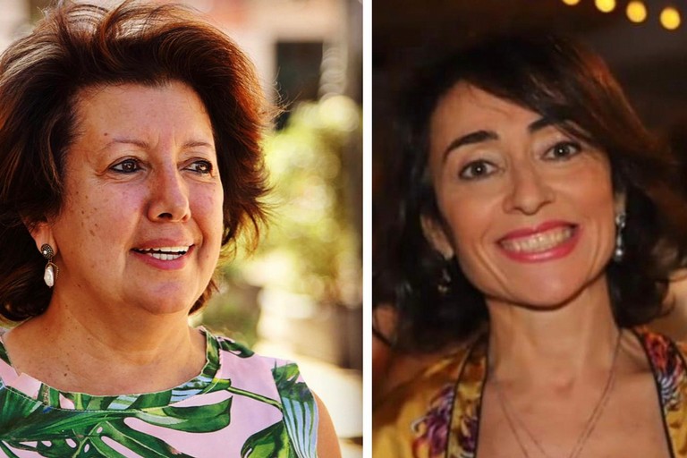 Giuseppina Pedone a sinistra, Caterina Bruni a destra