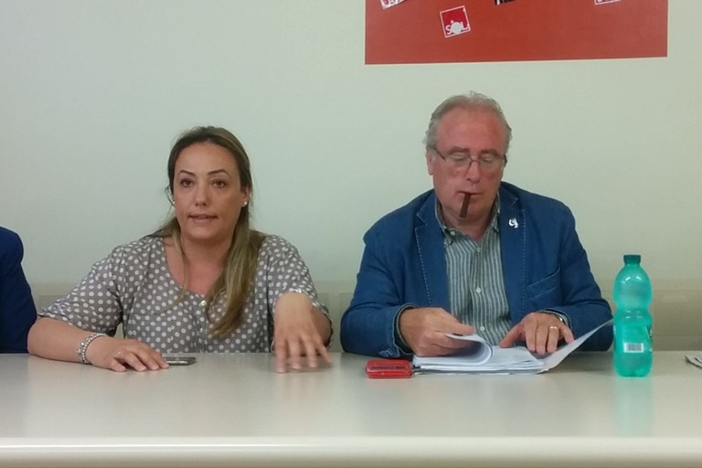 Daniela Fortunato e Giuseppe Deleonardis della Cgil