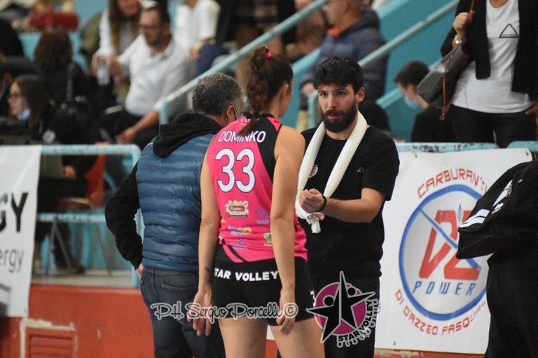 Coach Maggialetti con Vivi Dominko. <span>Foto Sergio Porcelli </span>