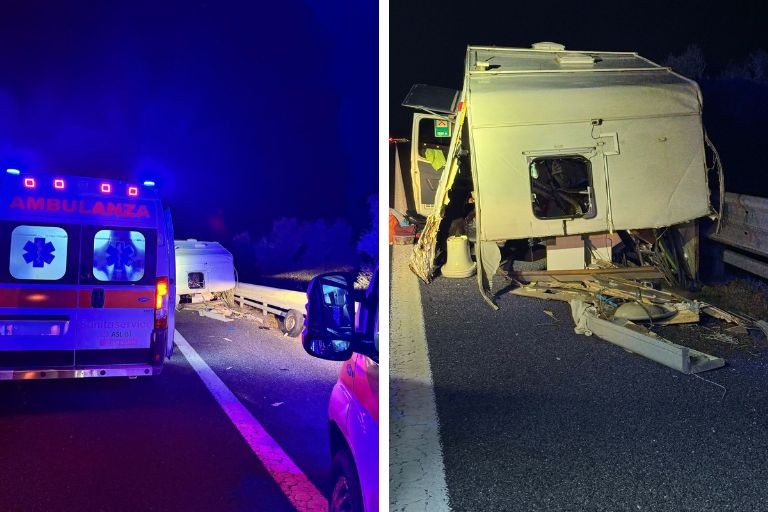 Tamponamento sulla autostrada A14 nella notte di Ferragosto