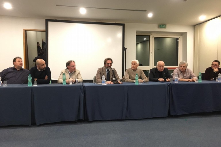 Conferenza stampa dirigenti biscegliesi A. S. Bisceglie calcio. <span>Foto Luca Ferrante</span>