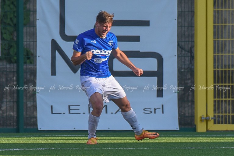 Esultanza dell'Unione Calcio Bisceglie. <span>Foto Marcello Papagni</span>