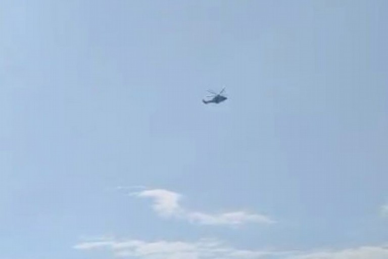 Elicottero su Bisceglie