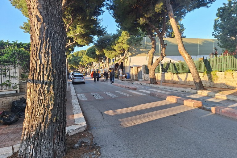 Via Ponte Lama, nei pressi della discoteca in cui è avvenuta la sparatoria a Bisceglie