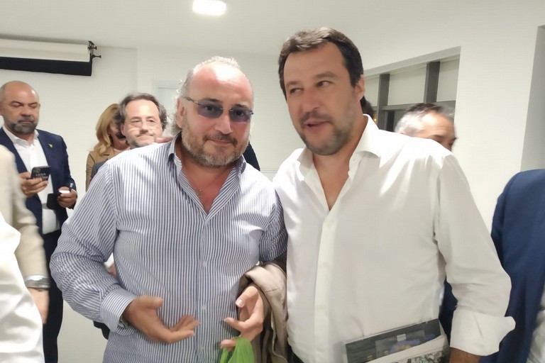 Matteo Salvini con Rocco Prete