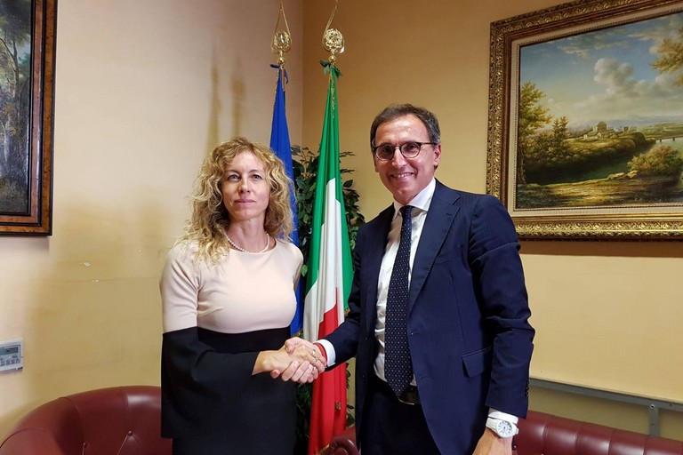 Passaggio di consegne al ministero degli affari regionali tra Erika Stefani e Francesco Boccia