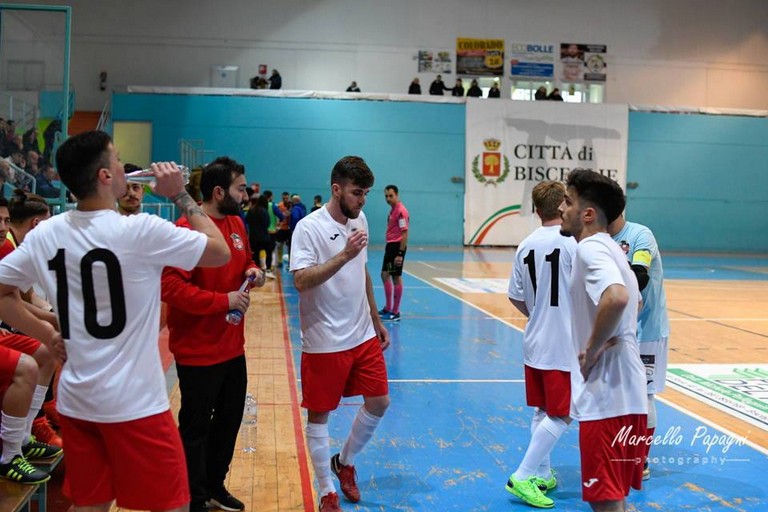 Futsal Marigliano al PalaDolmen di Bisceglie nell'ultima gara giocata. <span>Foto Marcello Papagni</span>