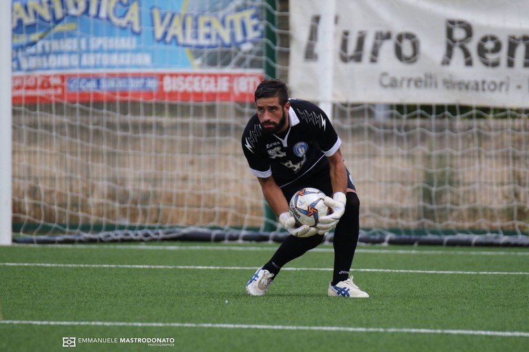 Giovanni Lullo, portiere dell'Unione Calcio Bisceglie