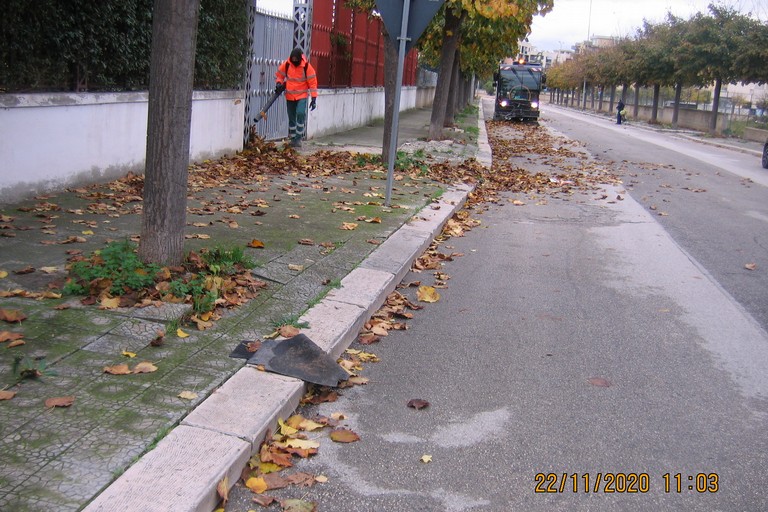 Spazzamento di una strada