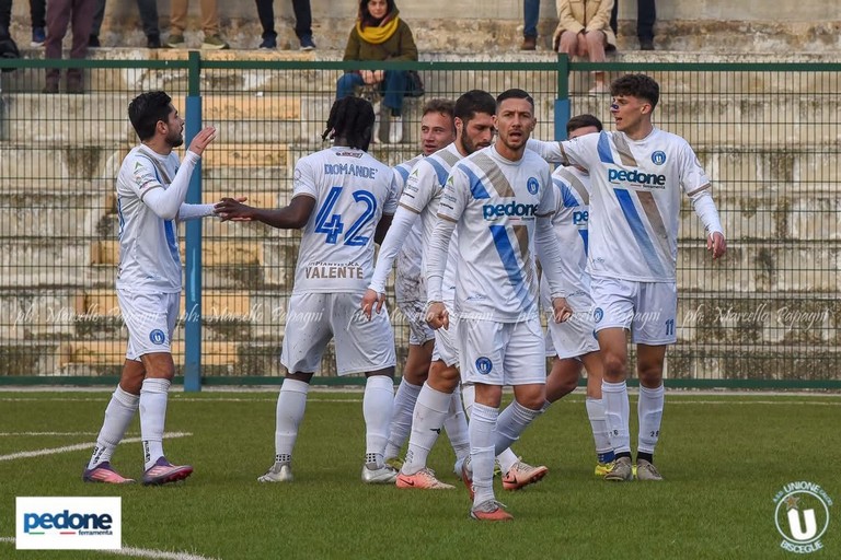 Esultanza Unione Calcio Bisceglie. <span>Foto Marcello Papagni</span>