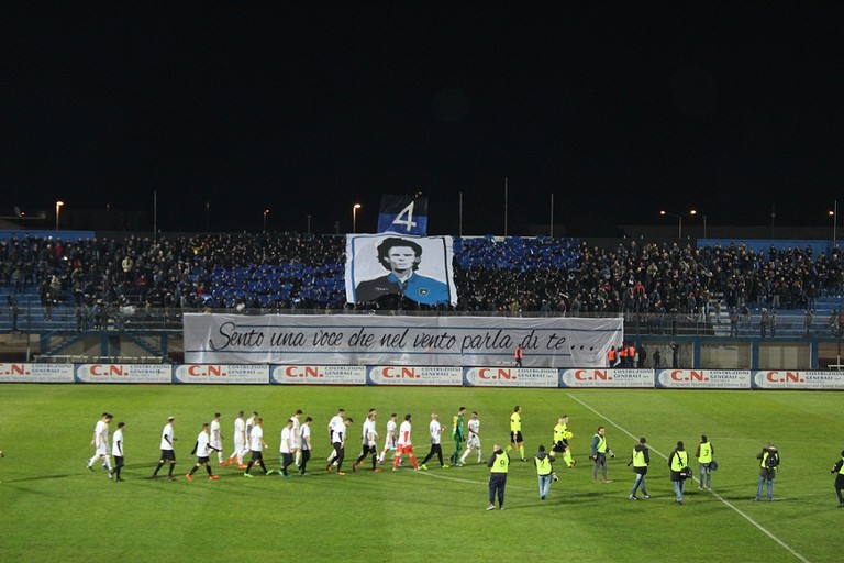 La splendida coreografia dei sostenitori nerazzurri. <span>Foto Cristina Scarasciullo</span>