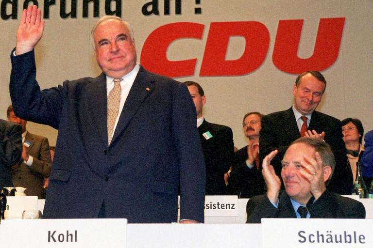 Helmut Kohl e Wolfgang Schäuble, attuale ministro delle finanze tedesco