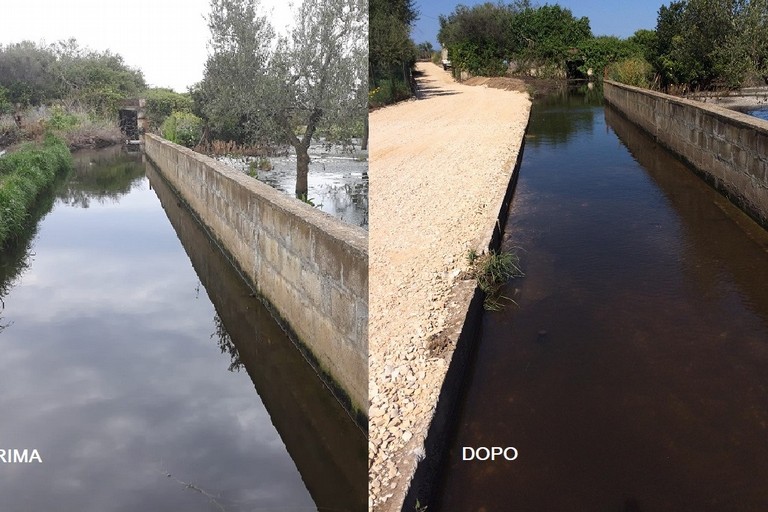 Confronto a seguito degli interventi sui reflui a Lama di Macina