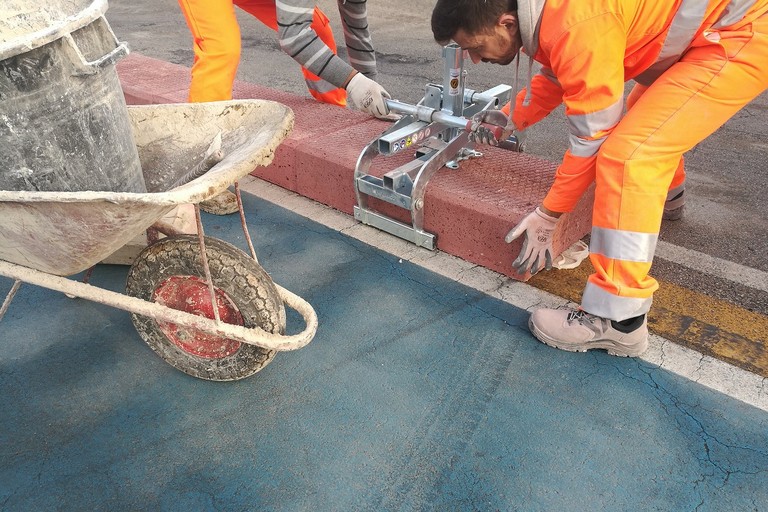 Lavori sulla pista ciclabile di Bisceglie