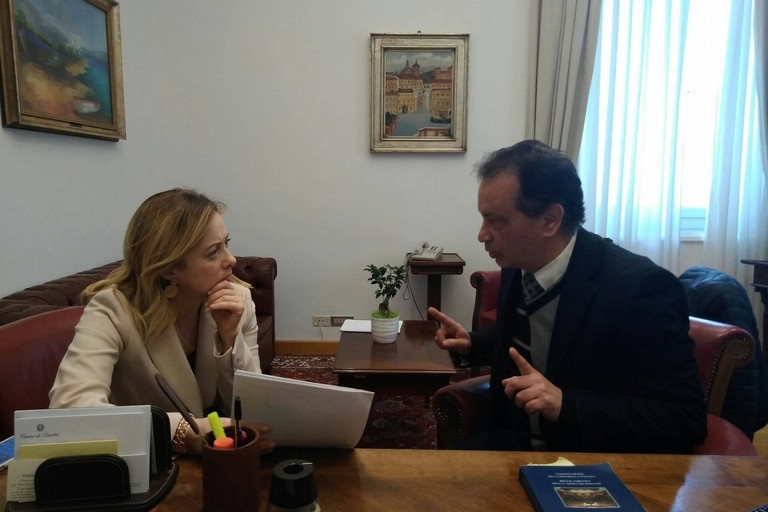 Lino Ricchiuti con Giorgia Meloni