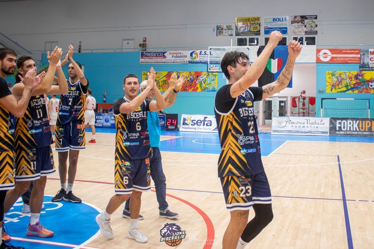 Esultanza Lions Bisceglie. <span>Foto Cristina Pellegrini</span>