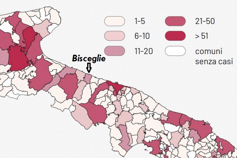 Mappa dei contagi in Puglia aggiornata al 28 marzo