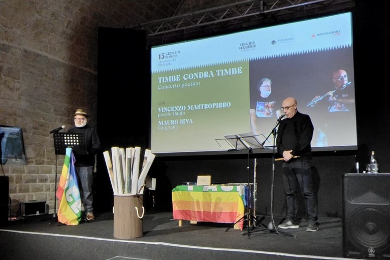 Mauro Ieva e Vincenzo Mastropirro. <span>Foto Vecchie Segherie Mastrototaro</span>