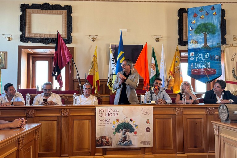 Palio della Quercia - il Drappellone. <span>Foto Schára-organizzazione di volontariato</span>