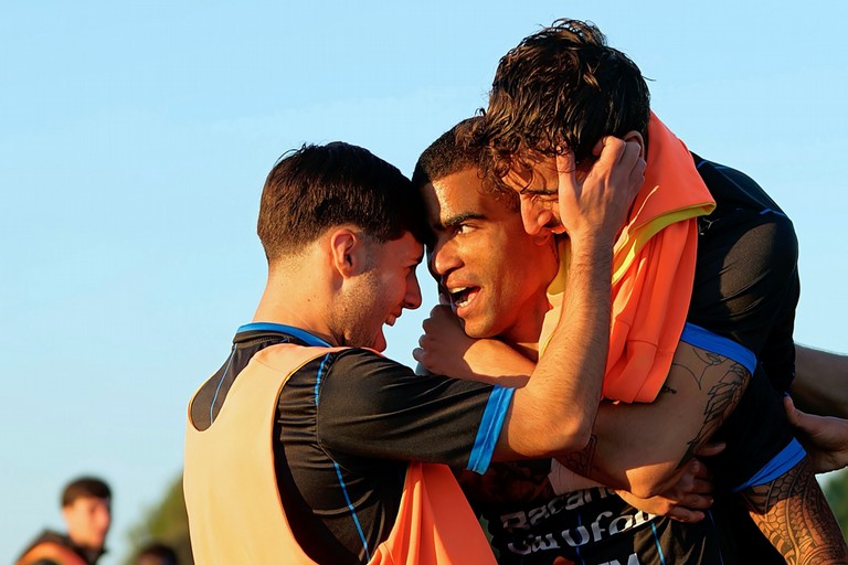 Bisceglie calcio, esultanza Pedrini. <span>Foto Emmanuele Mastrodonato</span>