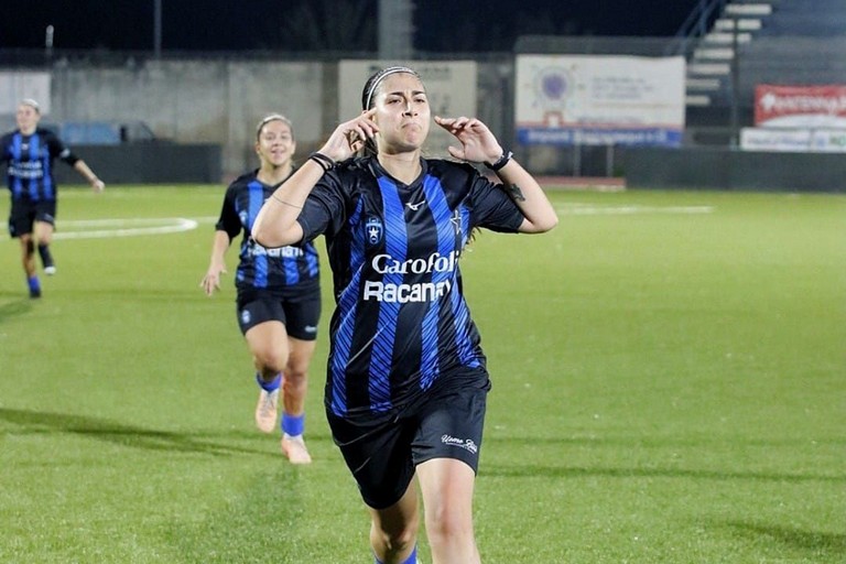 Petruzzella esultanza. <span>Foto Bisceglie Calcio</span>