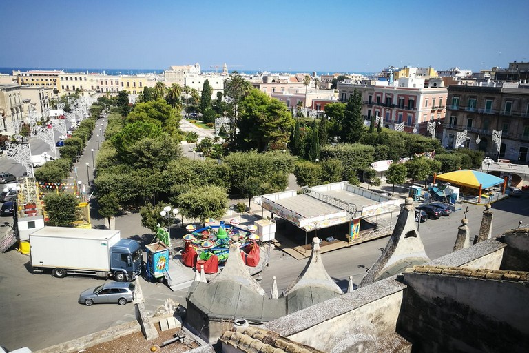 Vista di piazza Vittorio Emanuele II dal campanile della chiesa di San Lorenzo